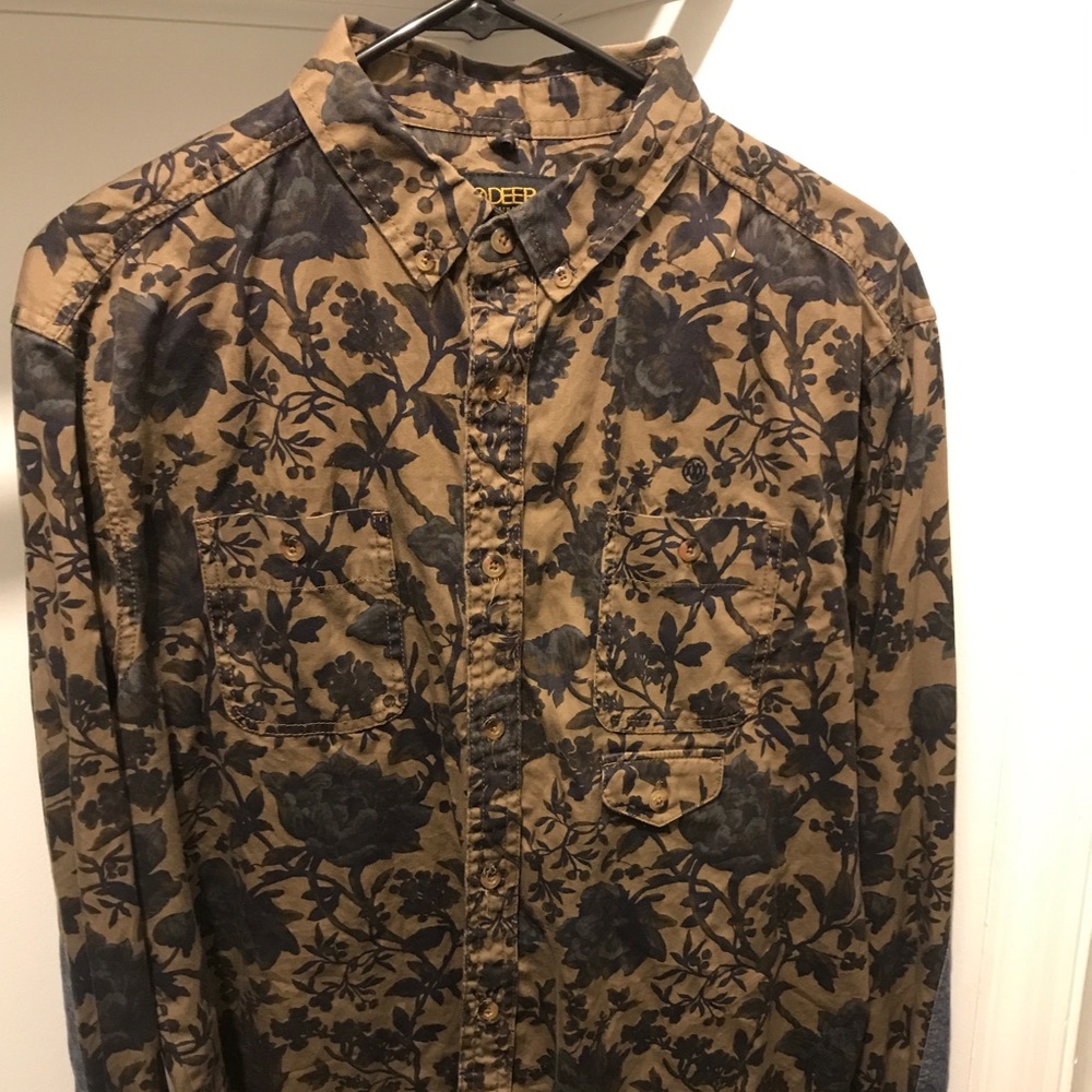 10 Deep Floral Button down